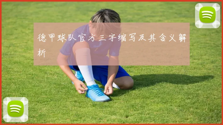 德甲球队官方三字缩写及其含义解析